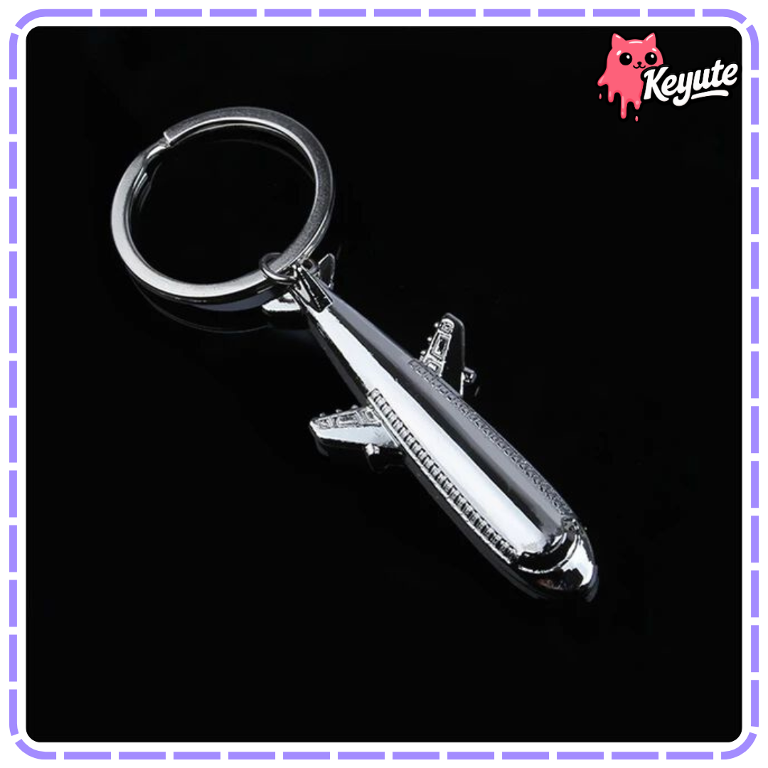 Aeroplane Metal Keychain