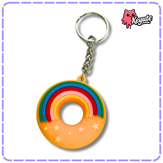 Donut Rainbow Keychain