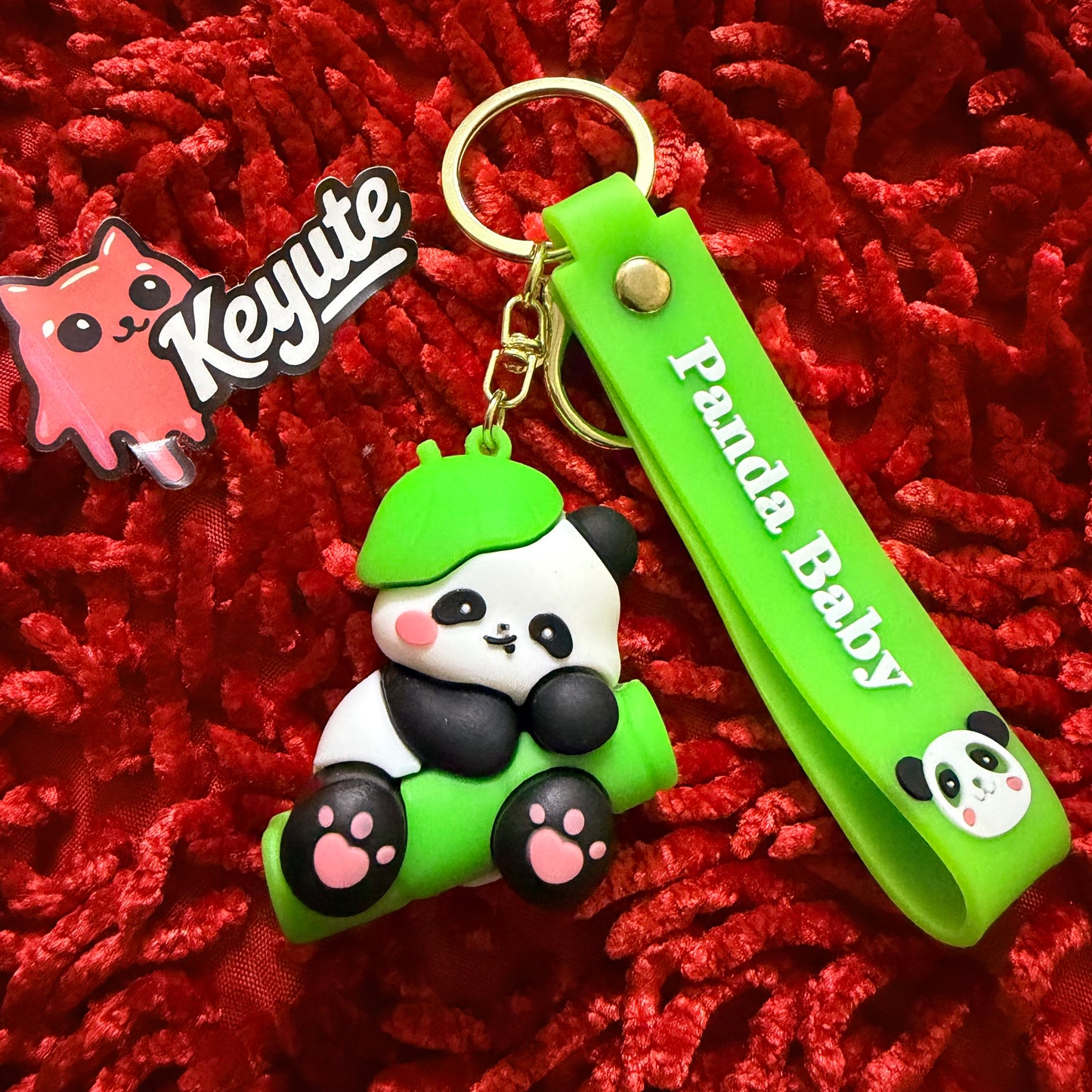 Panda baby keychain