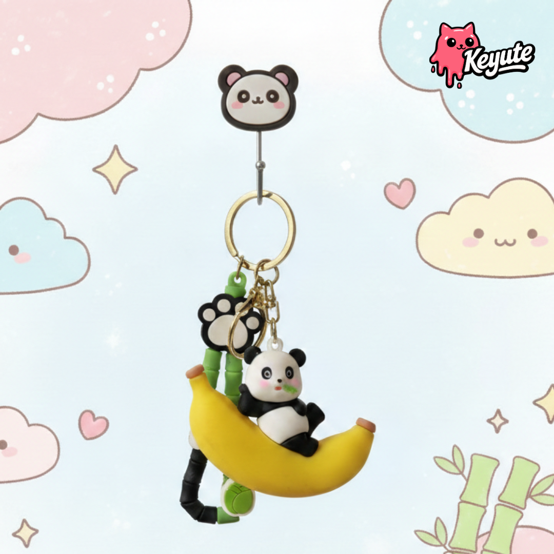 Banana Panda Keychain