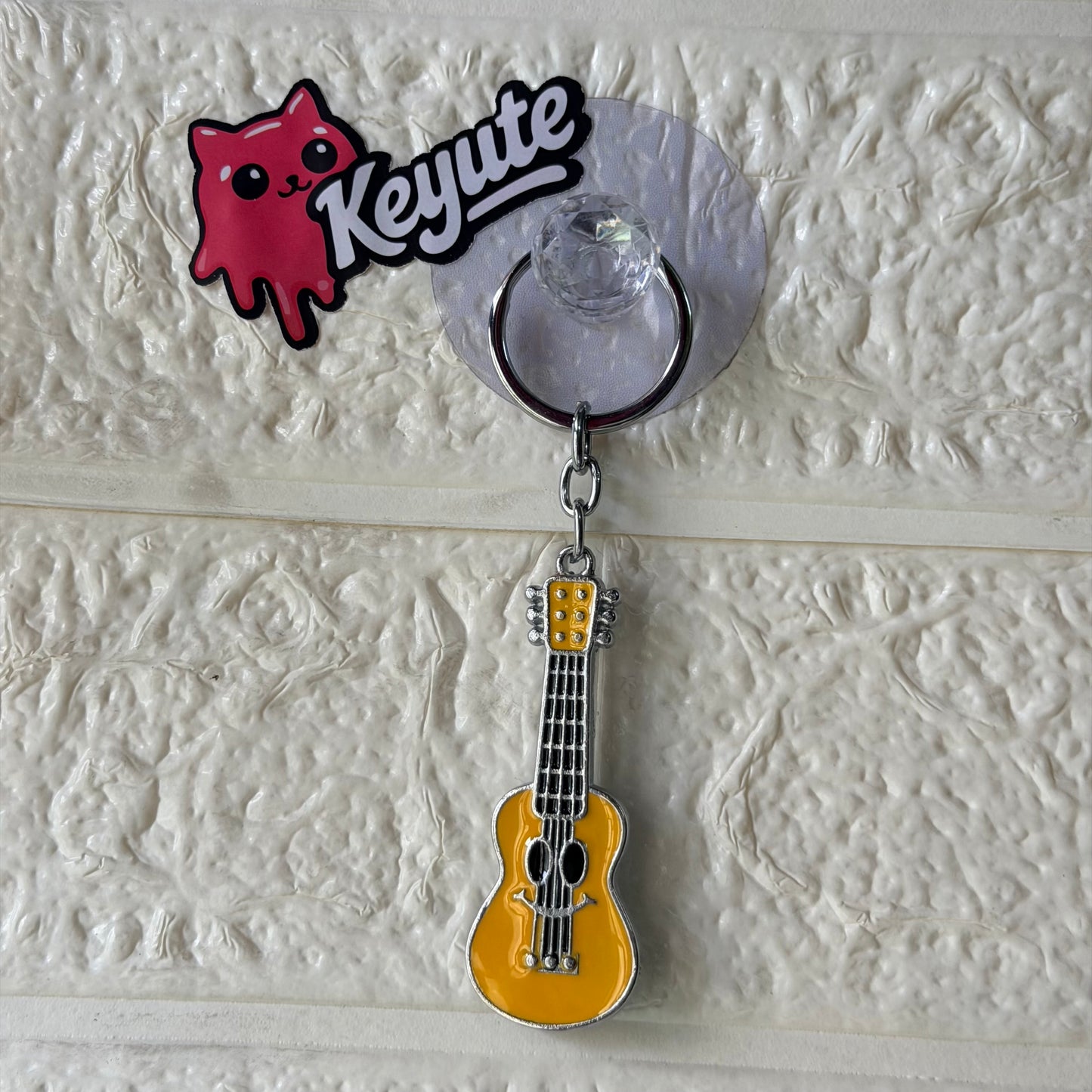 Yellow Guitar Keychain