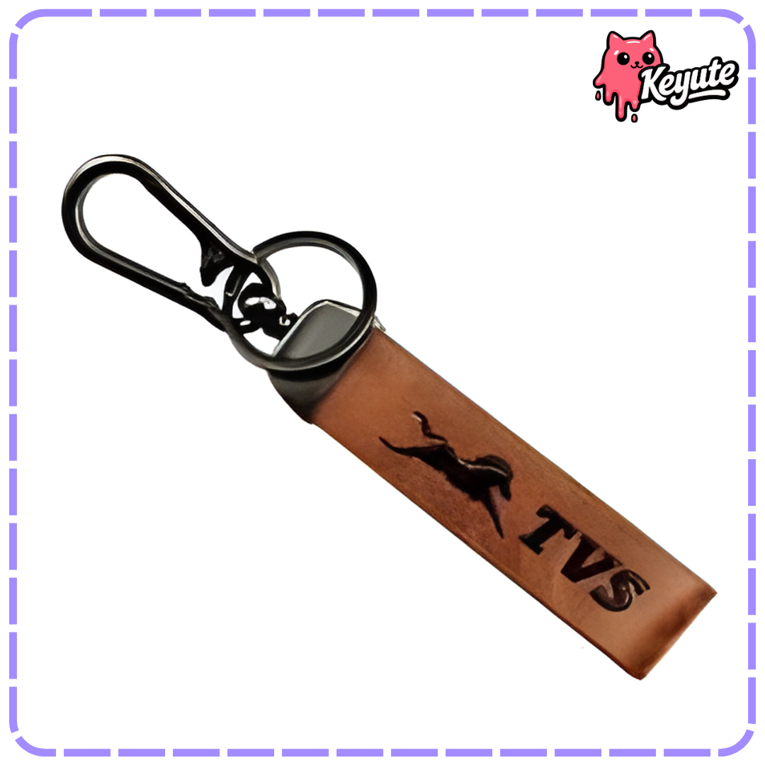 TVS Leather Keychain
