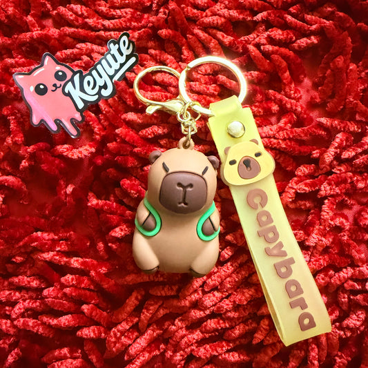 Capybara Keychain with strap