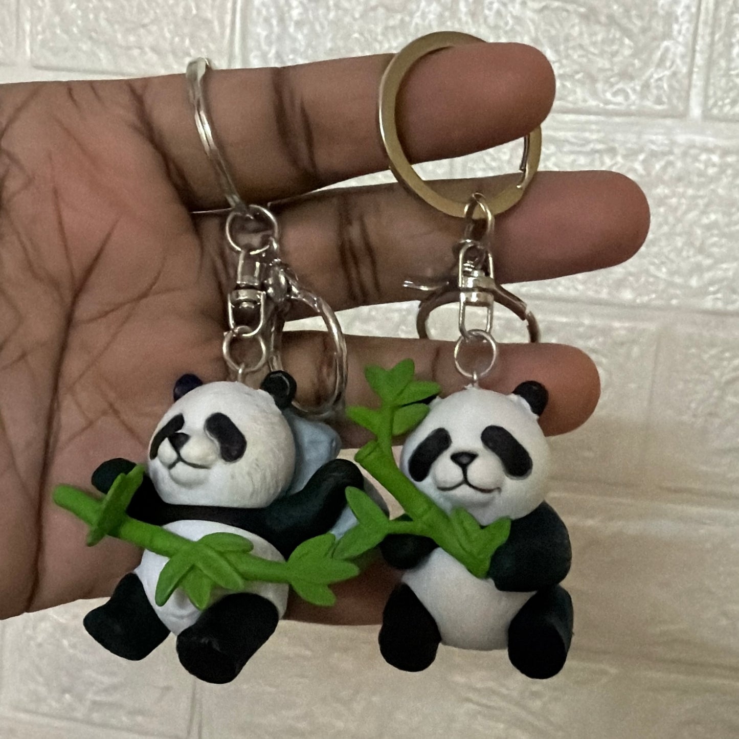 Panda eating mix keychain