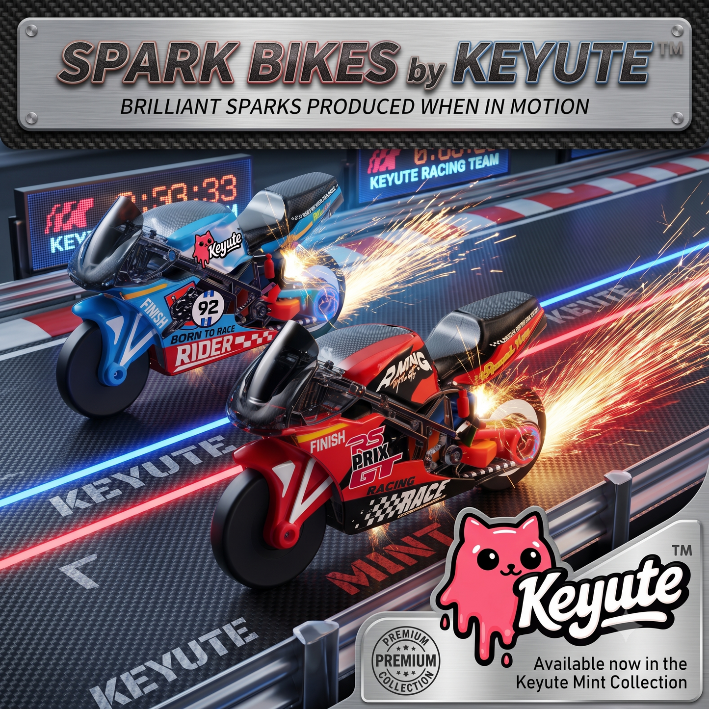 Sparkling Bike Keychain