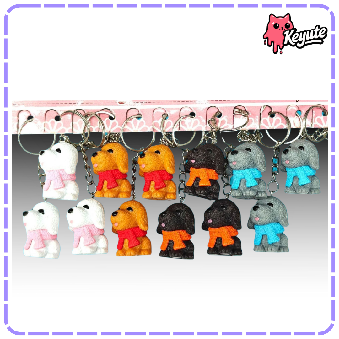 Dog 3D Printed Keychain