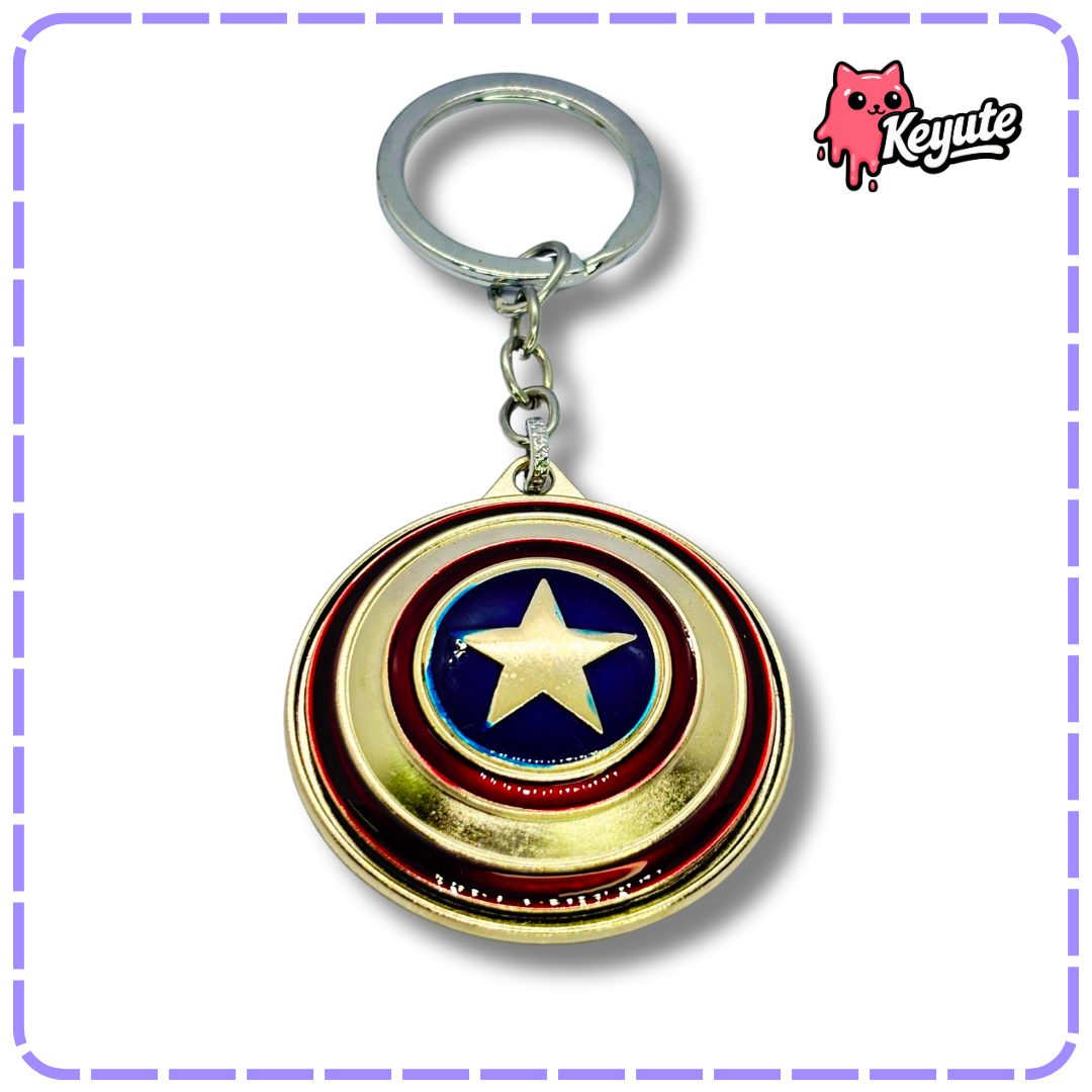 Captain America Shield Spinner Keychain