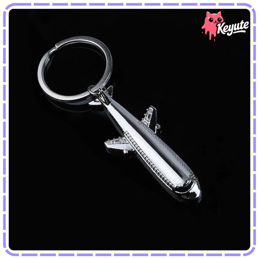 Aeroplane Metal Keychain