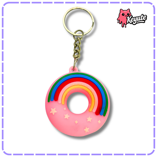 Donut Rainbow Keychain