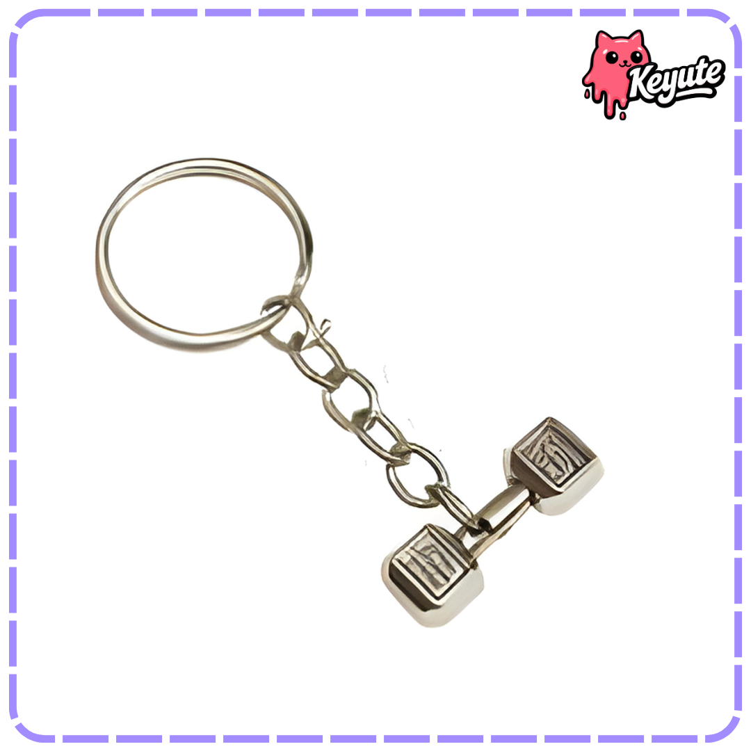 Dumbbell Keychain
