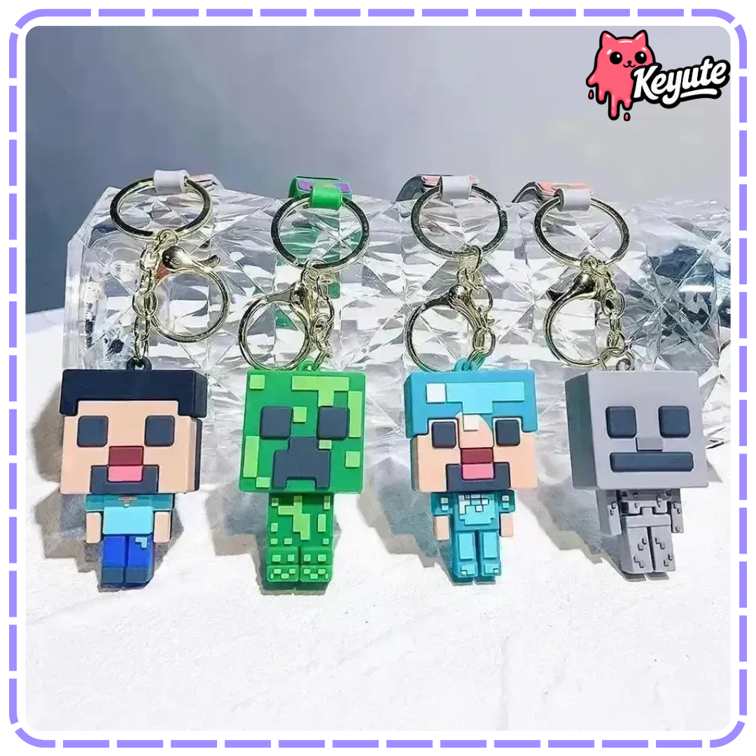 Minecraft keychain mix