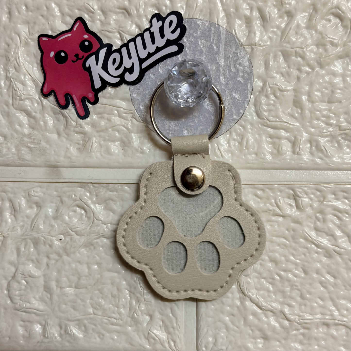 Pet Hair Paw Keychain