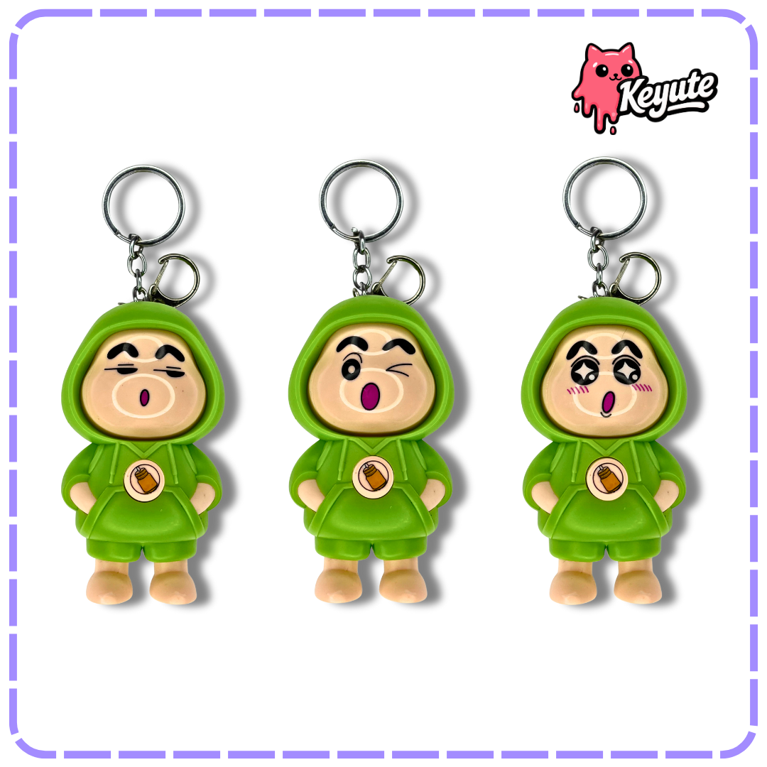 Face Changing Sinchen Keychain