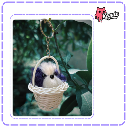 Kitty In Bucket Keychain