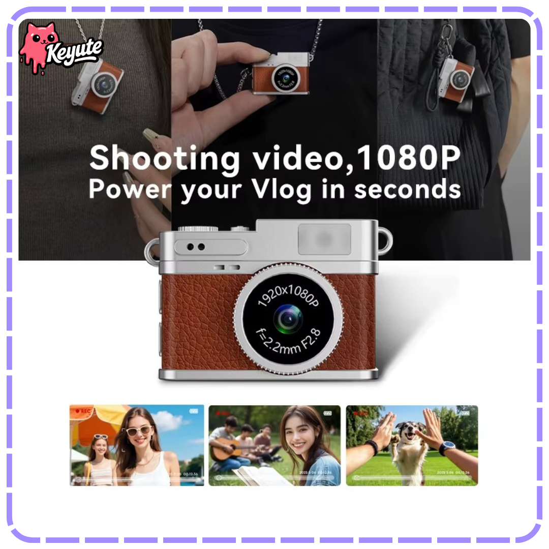 Retro Mini Camera Keychain