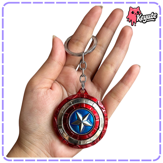 Captain America Shield Spinner Keychain
