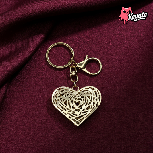 Golden Heart Keychain