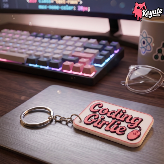 Coding Girlie Keychain