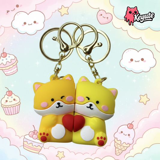 Cat Couple 2 In 1 Keychain