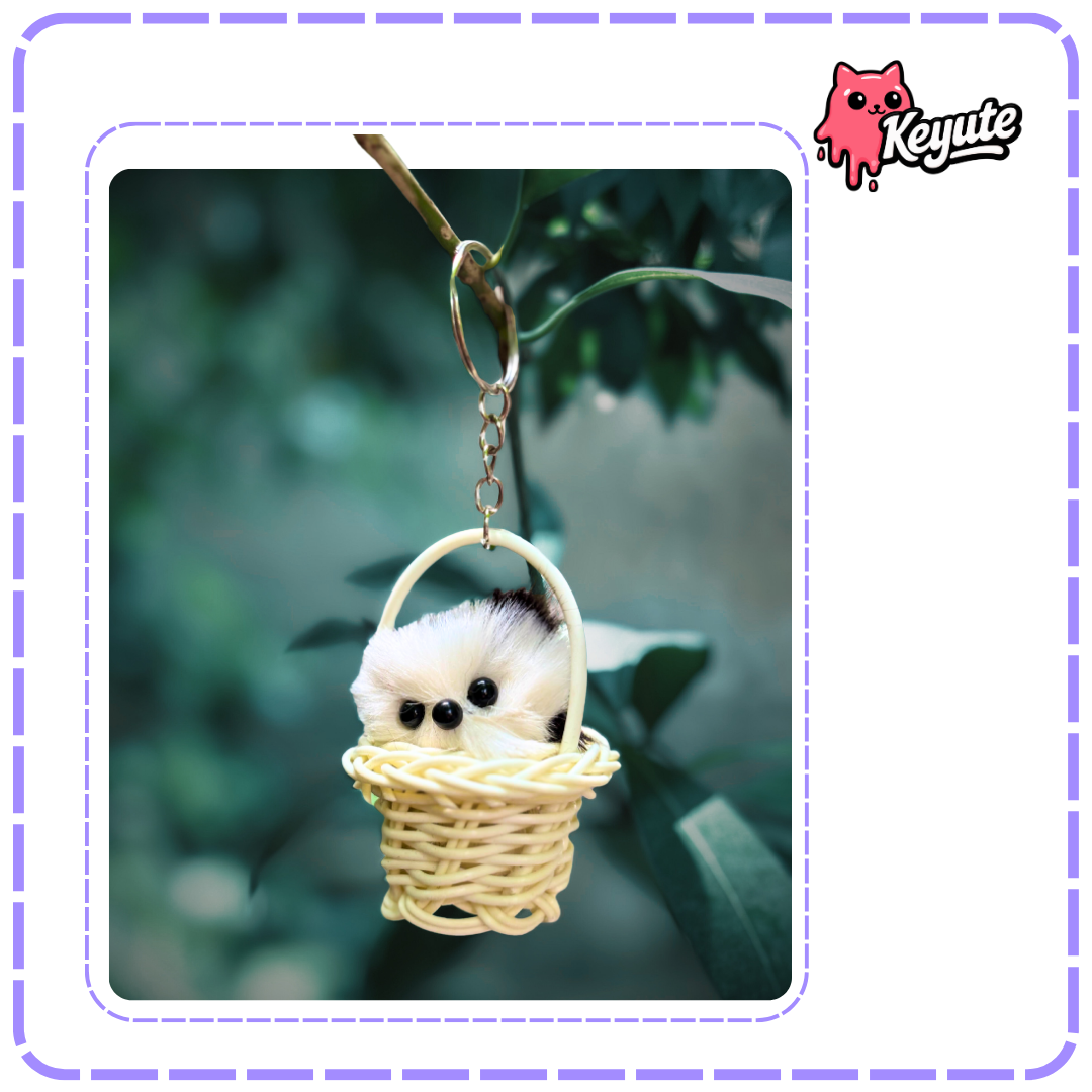 Kitty In Bucket Keychain