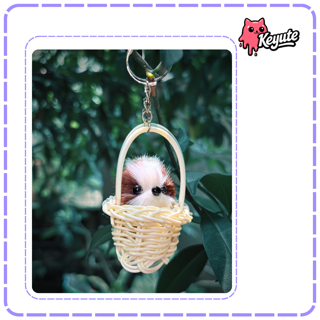 Kitty In Bucket Keychain