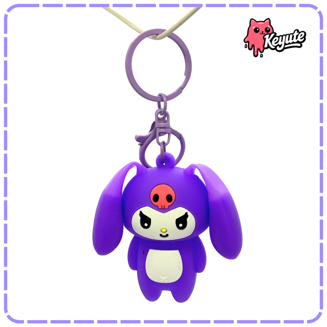 Kuromi Kawaii Kitty Keychain