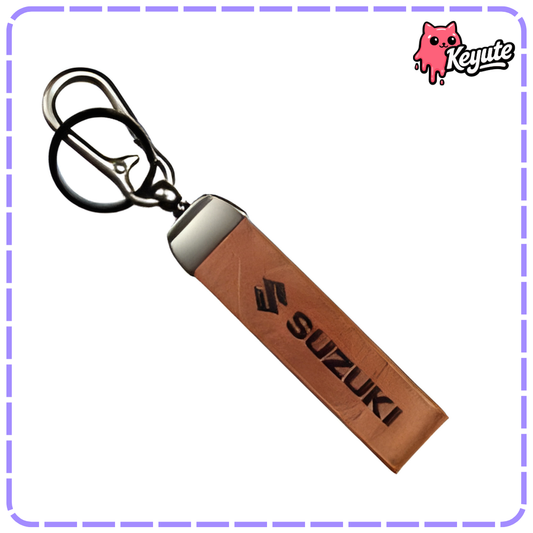 Suzuki Leather Keychain