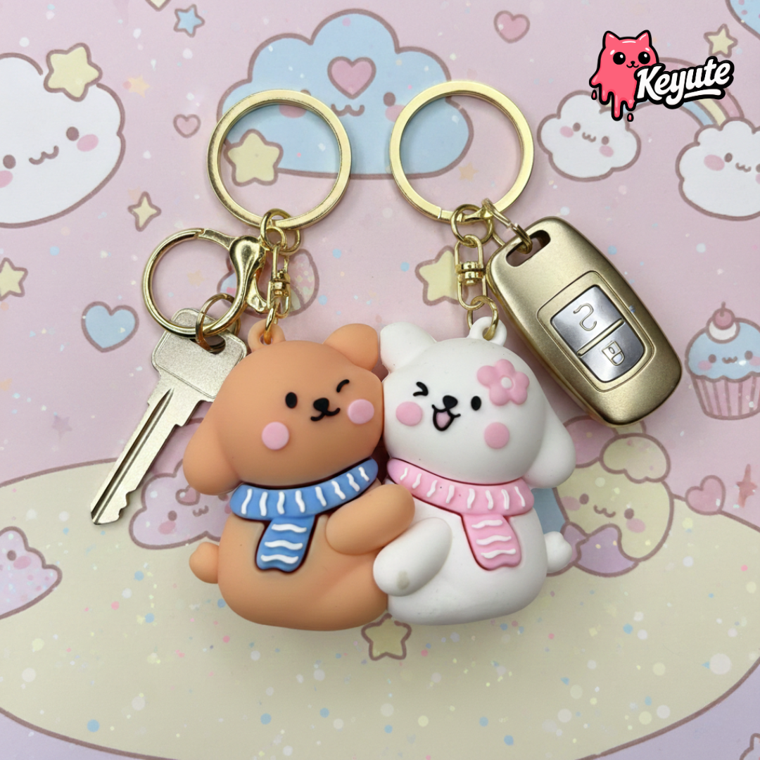 cute magnetic couple keychain