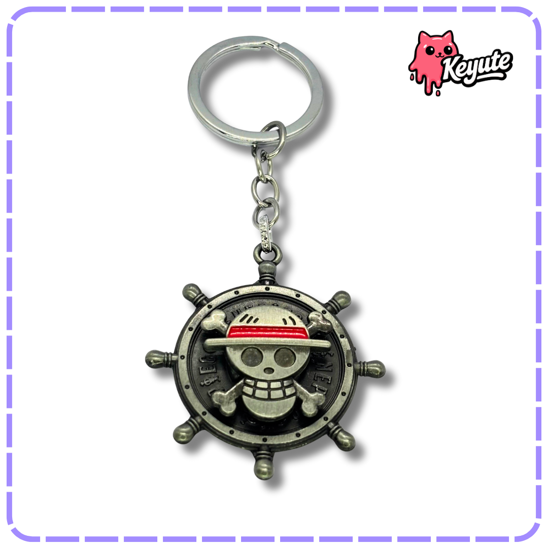 Pirate Metal Spinner Keychain