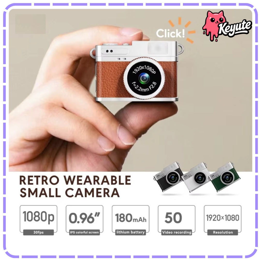 Retro Mini Camera Keychain