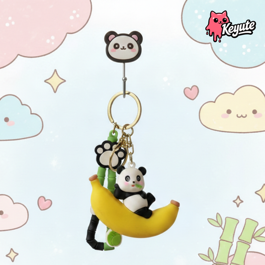 Banana Panda Keychain