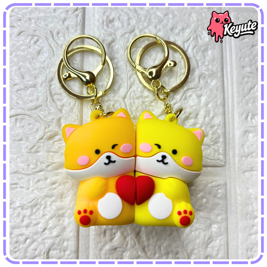 Cat Couple 2 In 1 Keychain