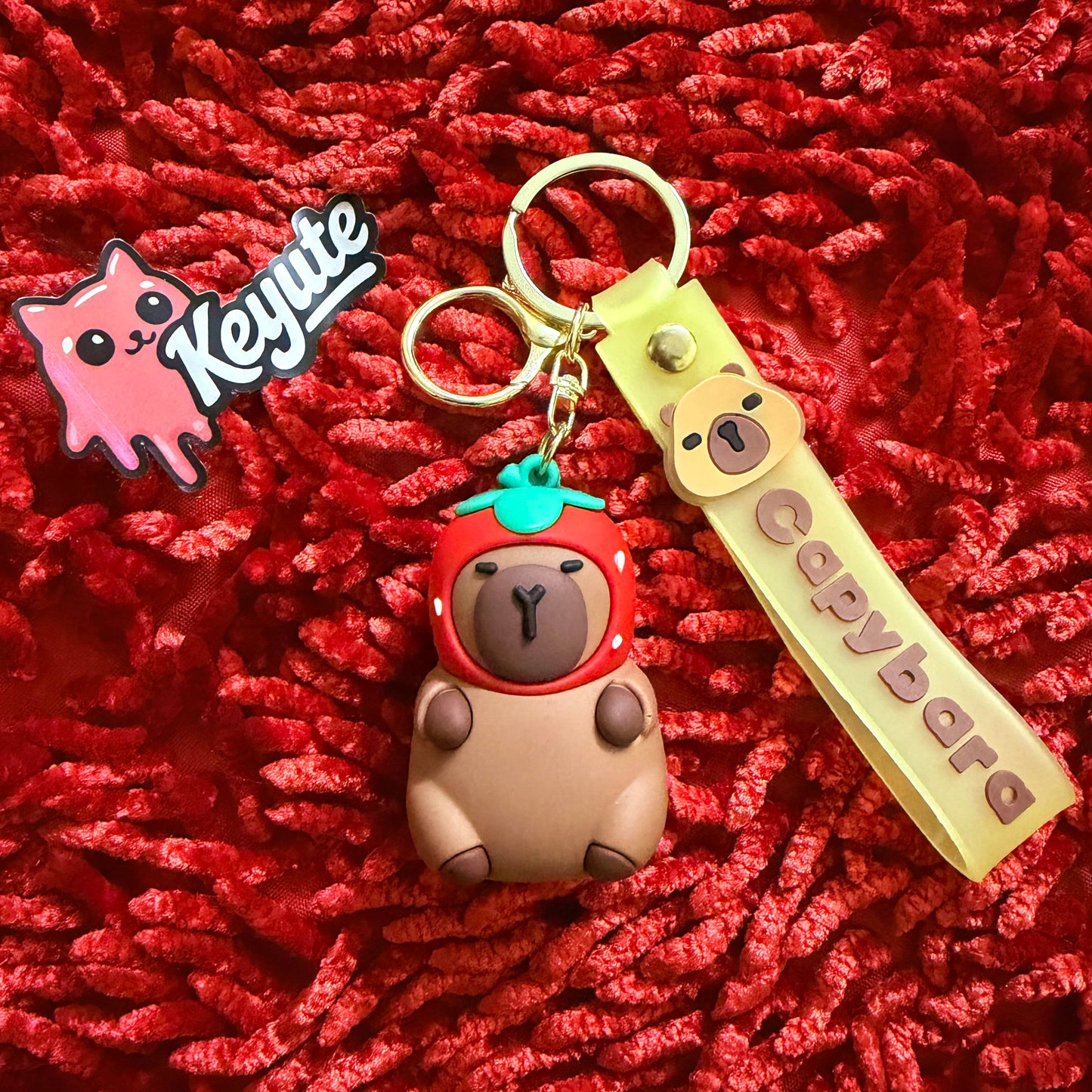 Capybara Keychain with strap
