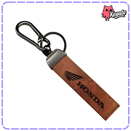 Honda Bike Leather Keychain