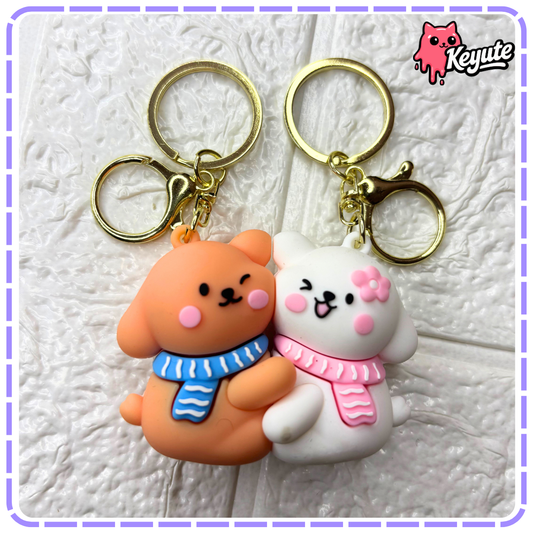 cute magnetic couple keychain