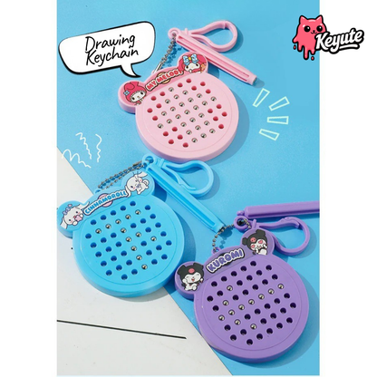 Kawaii Magnetic Steel Bead Drawing Board Keychain