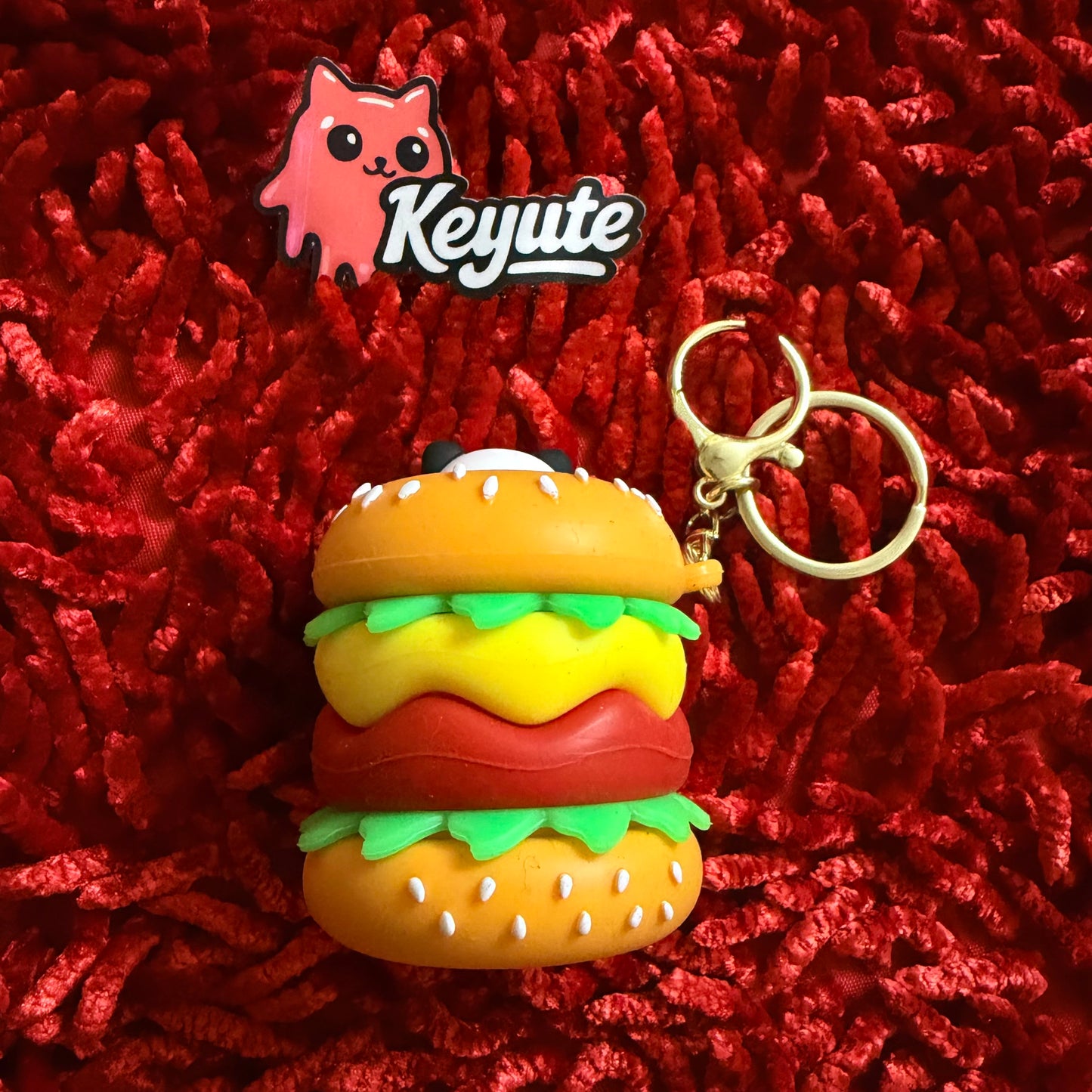 Burger Pop up keychain