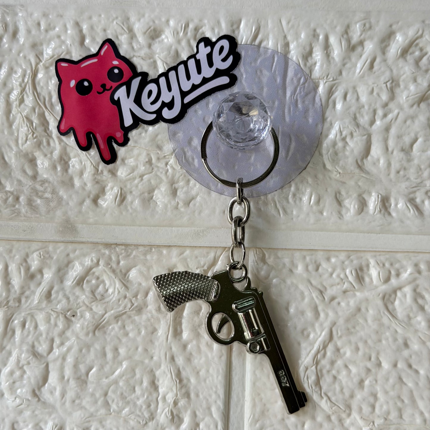 Gun metal keychain
