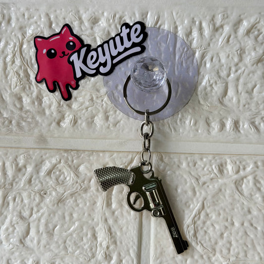 Gun metal keychain