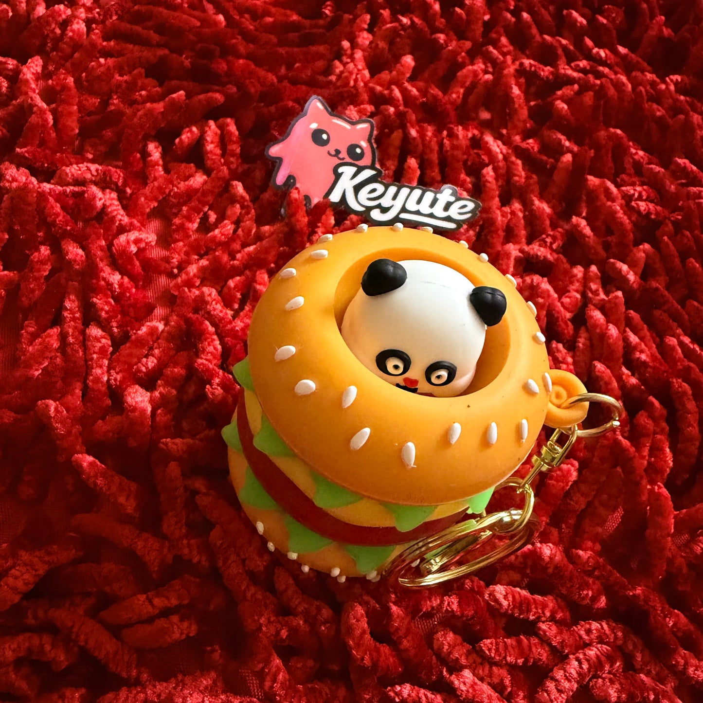 Burger Pop up keychain