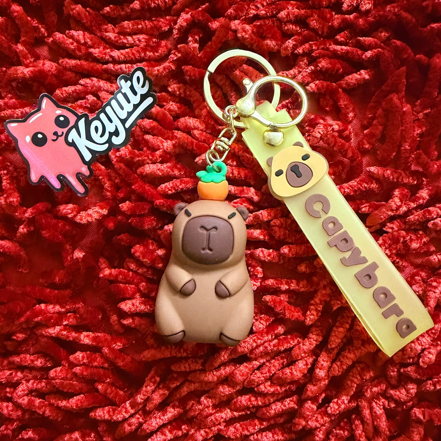 Capybara Keychain with strap