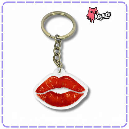 Frosted Lip Transparent Keychain