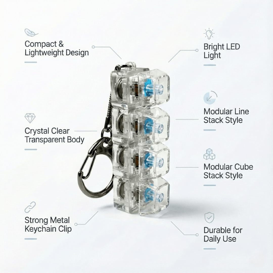 Fidget Keyboard Light Keychain