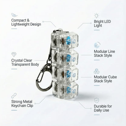 Fidget Keyboard Light Keychain