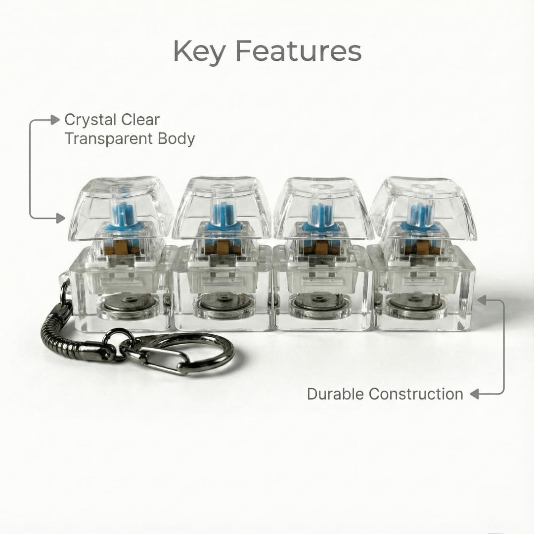 Fidget Keyboard Light Keychain