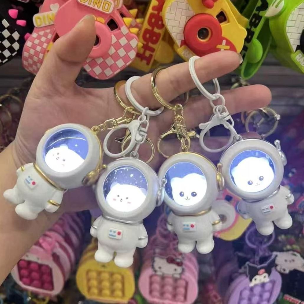 Kitty Astronaut Light Keychain